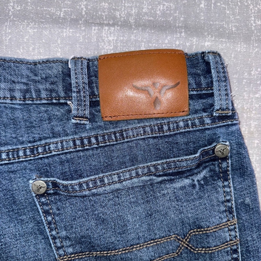 Wrangler 20X Style 42 Vintage Boot Blue Denim Jeans Mens 36x32 Medium Wash - Picture 12 of 13